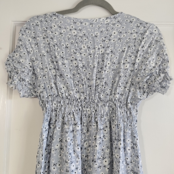 NWT beachsissi V Neck Smocked Chest Floral Print Maxi Dress - Picture 8 of 8